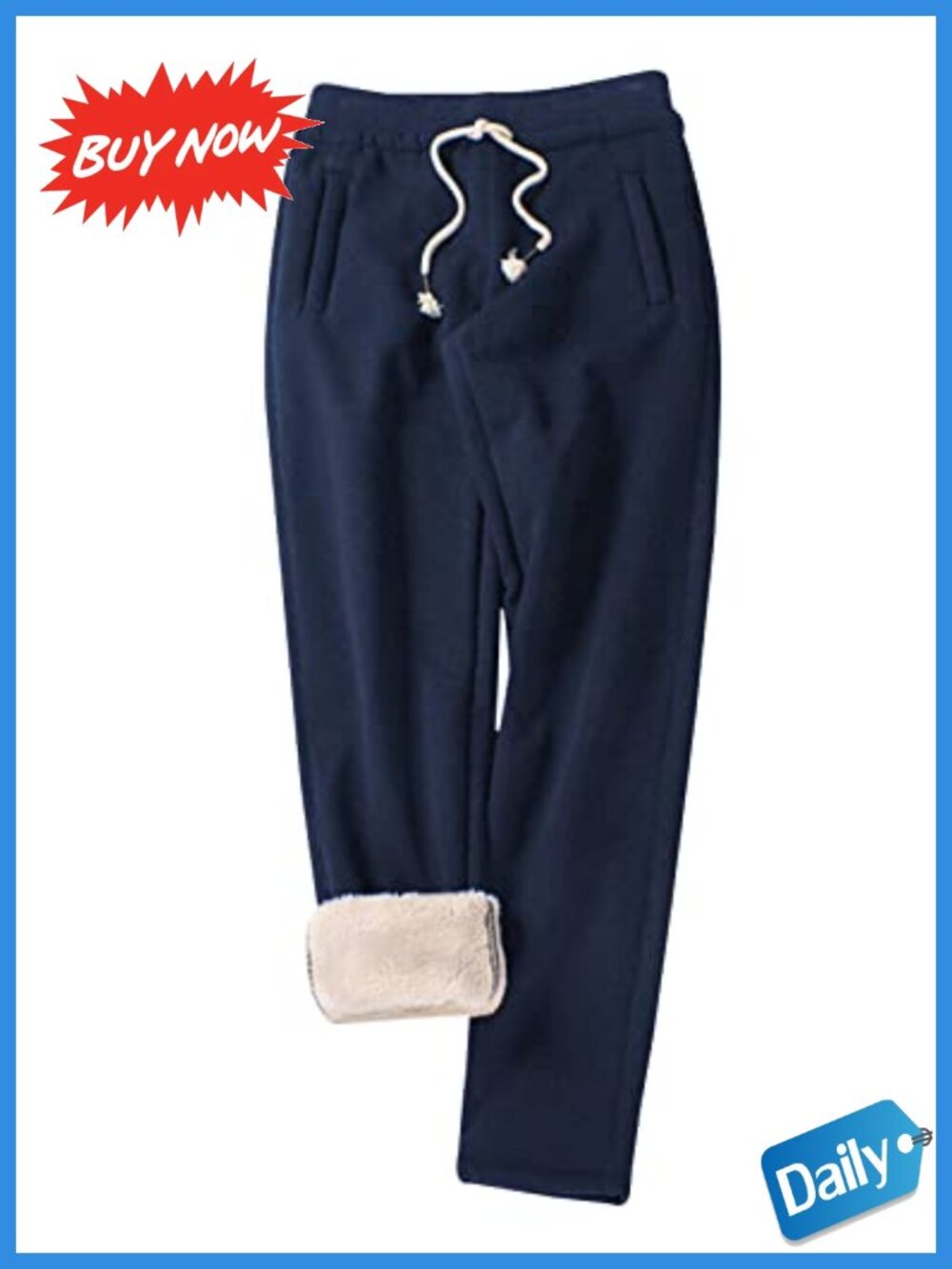 Sherpa Lined Sweatpants Winter Jogger Warm Athletic Pants